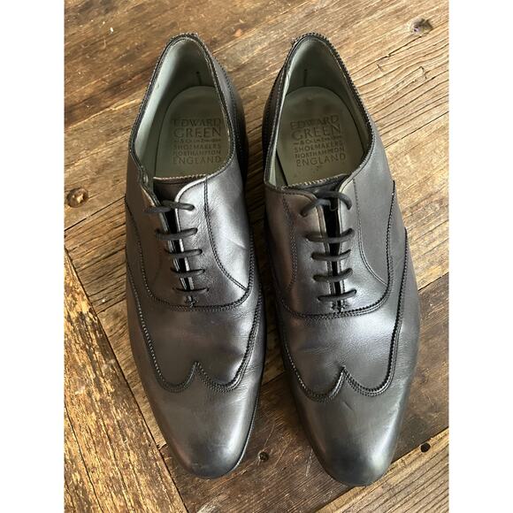 Edward Green Oxford Casual Dress Shoe Dark Gray Size 8.5 E JP - Picture 3 of 10